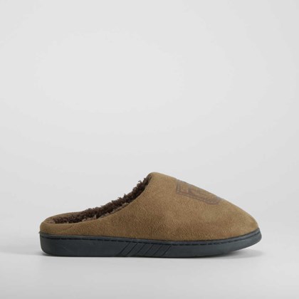 Zapatilla casa escudo cuero OLYNE