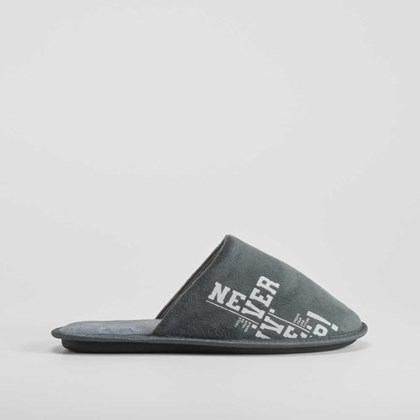 Zapatilla casa abierta gris oscuro OLYNE
