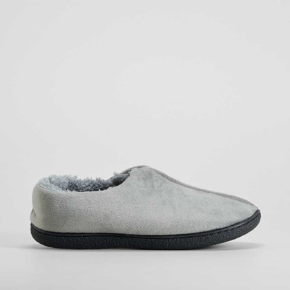 Zapatilla destalonada forrada gris ACHUCHONAS