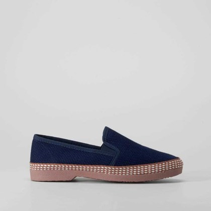 Zapatilla lona rejilla azul OLYNE