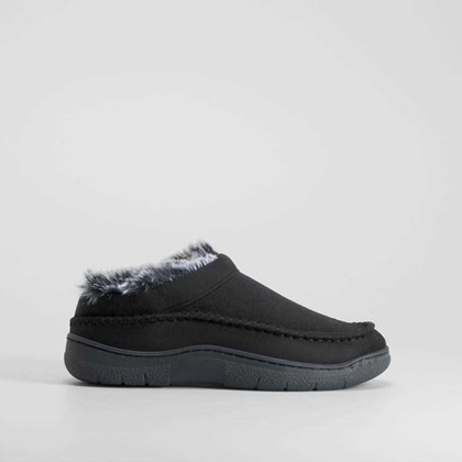 Zapatilla casa cerrada cálida negra OLYNE