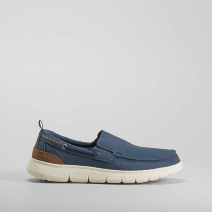 Zapatilla lona slip on azul marino SENDA ROAD