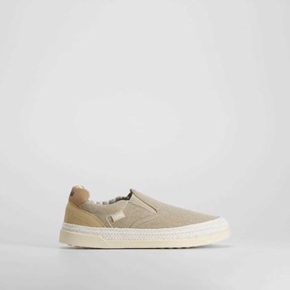 Zapatilla lona casual yute beige LOIS