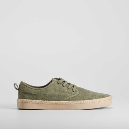 Blucher de lona y yute verde NYC