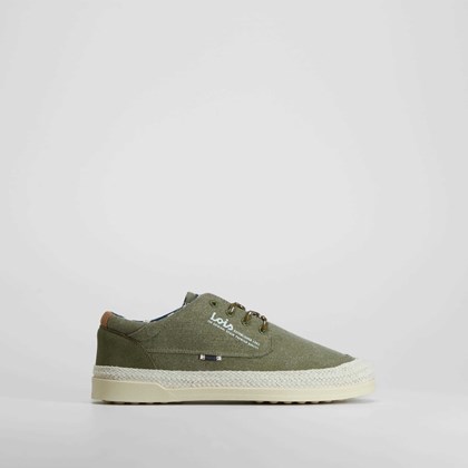Zapatilla lona blucher yute verde LOIS