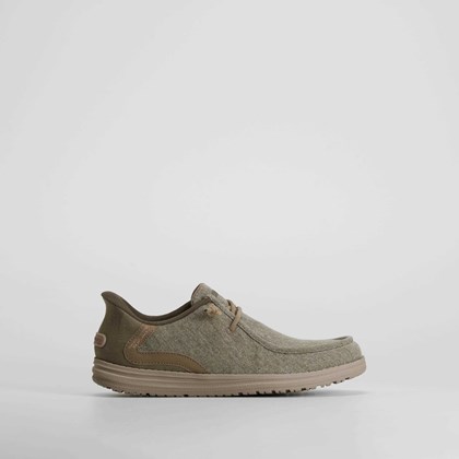 Zapatilla lona casual slip in verde SKECHERS