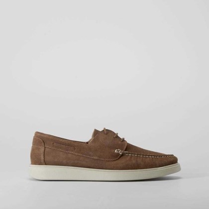Zapato casual náutico marrón piel FOSCO