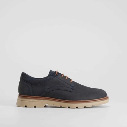 Zapato blucher piel azul marino SENDA ROAD