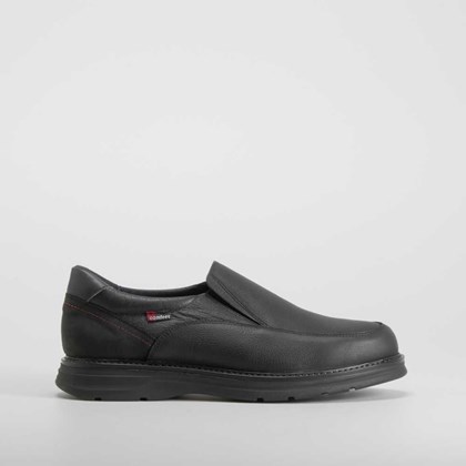 Zapato slip on piel negro COMFEET