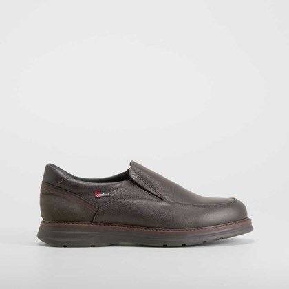 Zapato slip on piel marrón COMFEET
