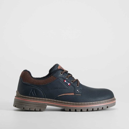 Zapato blucher tacón dentado negro SENDA ROAD