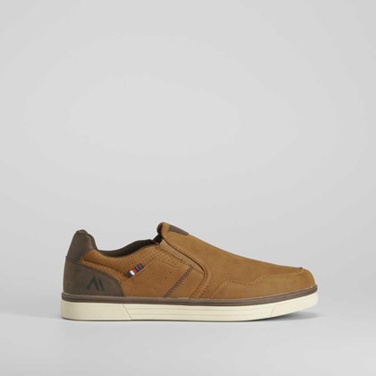 Zapato slip on elástico camel SENDA ROAD