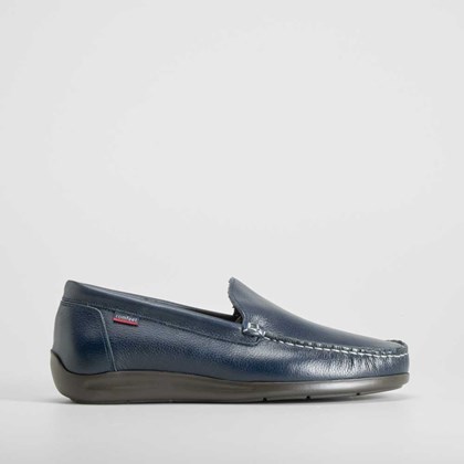 Mocasín casual de piel azul COMFEET