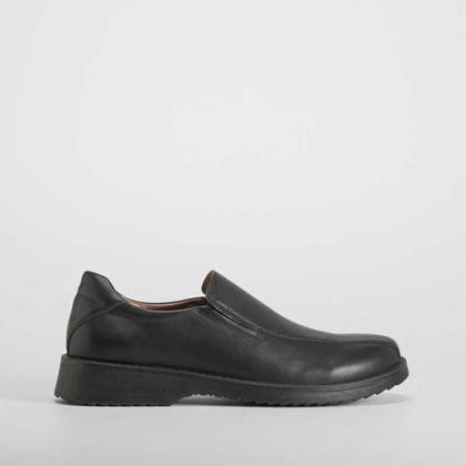 Zapato colegial slip on piel negro MR. HANSEN
