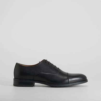 Zapato negro elegante piel FOSCO