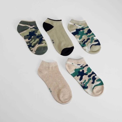 Pack 5 calcetines tobilleros camuflaje MERKAL