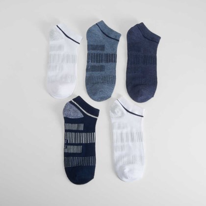 Pack 5 calcetines tobilleros azul MERKAL