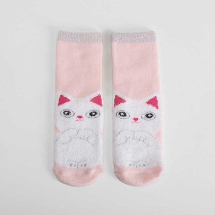 Calcetín antideslizante gato rosa MERKAL
