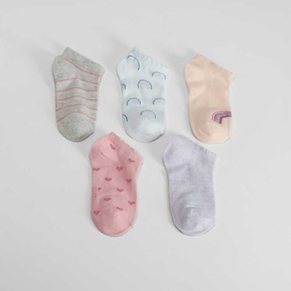 Pack 3 calcetines tobilleros arco iris MERKAL