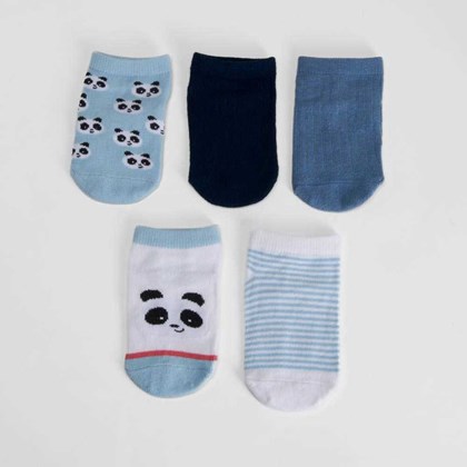Pack 5 calcetines oso panda azul MERKAL