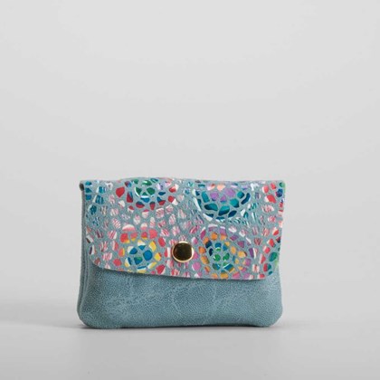 Cartera piel  azul MERKAL