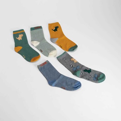 Pack de 5 calcetines dino multicolor MERKAL