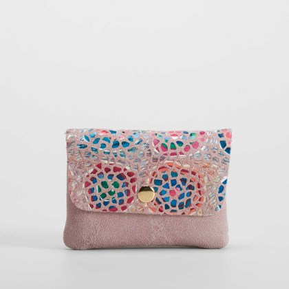 Cartera piel rosa MERKAL