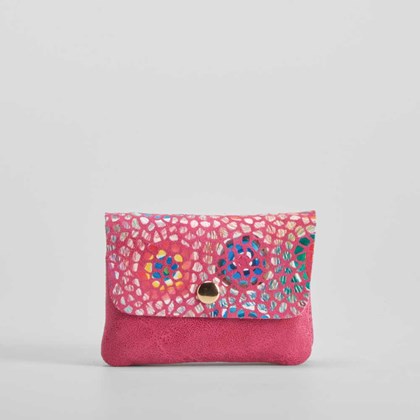 Monedero piel fucsia MERKAL
