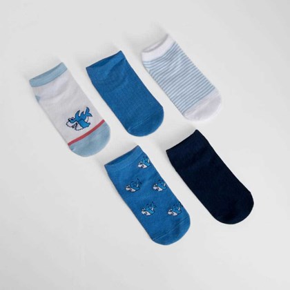 Pack 5 calcetines cortos azul MERKAL