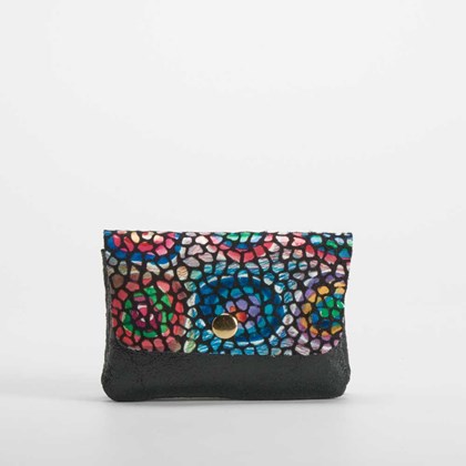 Cartera piel negra MERKAL