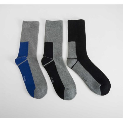 Pack 3 calcetines trekking gris y azul MERKAL