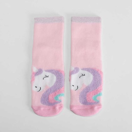 Calcetín antideslizante niña unicornio rosa MERKAL