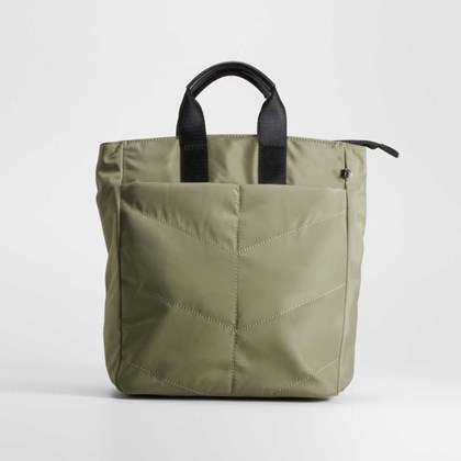 Mochila pespuntes kaki NYC