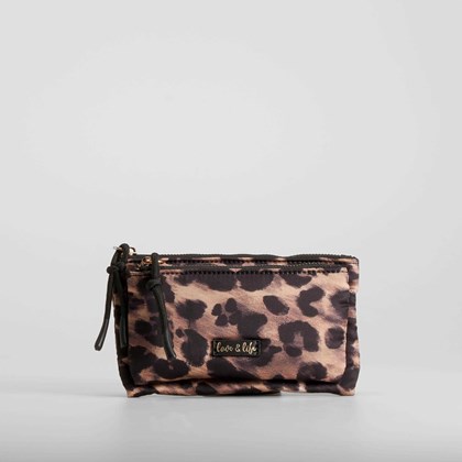 Monedero multicolor estampado animal print NYC