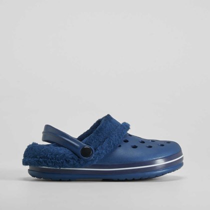 Zueco de casa forrado infantil azul marino OLYNE