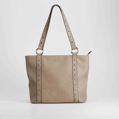 Bolso shopper beige asas largas PICCOLA PIU