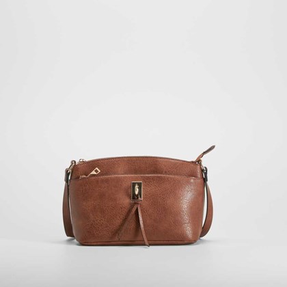 Bolso bandolera cuero marrón PICCOLA PIU