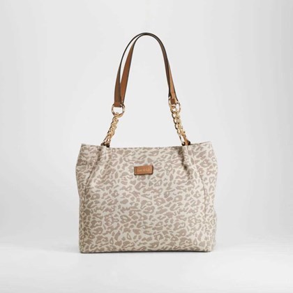 Bolso estampado animal print beige PICCOLA PIU