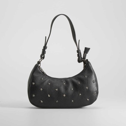 Bolso hombro gondola estrellas negro PICCOLA PIU