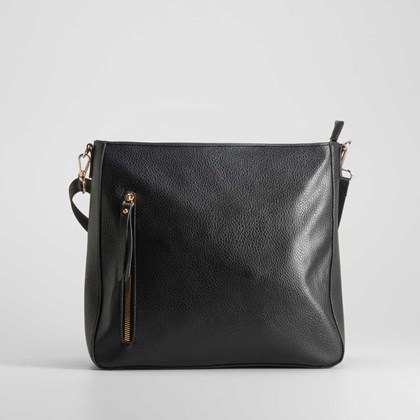 Bolso bandolera bombeado negro PICCOLA PIU