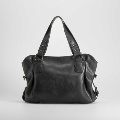 Bolso shopping hebillas negro PICCOLA PIU