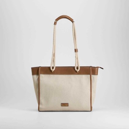 Bolso de hombro elegante beige PICCOLA PIU