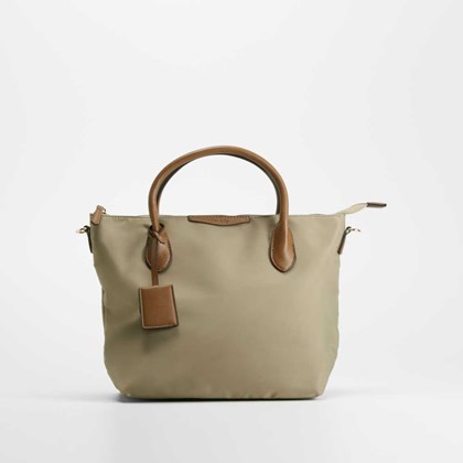 Bolso mano nylon beige PICCOLA PIU