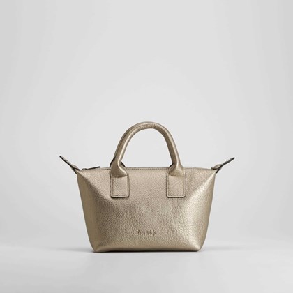 Bolso bandolera asa corta oro PICCOLA PIU