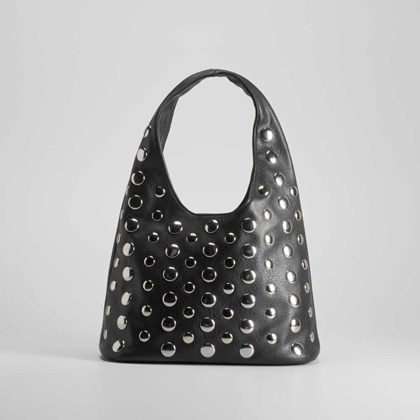 Bolso hombro remaches negro PICCOLA PIU