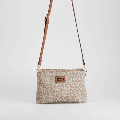 Bolso cruzado estampado beige PICCOLA PIU