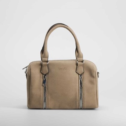 Bolso de mano cadenas camel PICCOLA PIU