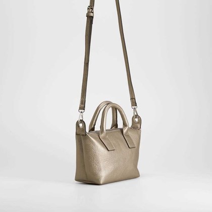 Bolso bandolera asa corta oro PICCOLA PIU