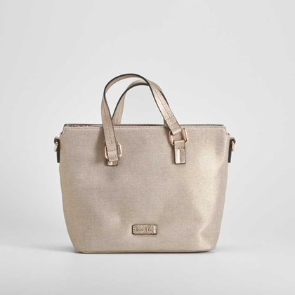 Bolso de mano metalizado oro PICCOLA PIU