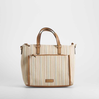 Bolso bowling rayas multicolor PICCOLA PIU